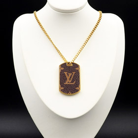 Louis Vuitton LV Military Letter Necklace-4025